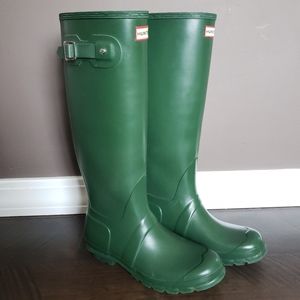 HUNTER Original Womens Tall Rain Boots - Size 8